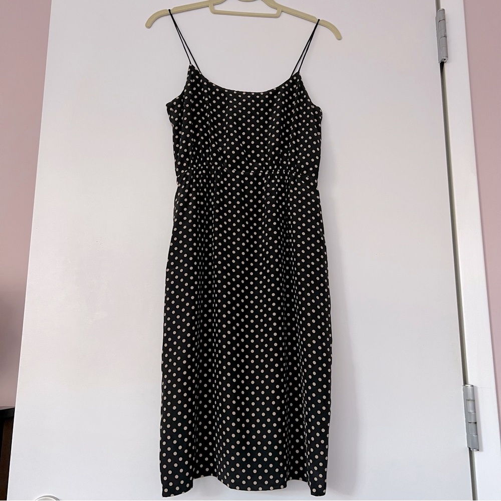 J. Crew Polka Dot Silk Midi Dress. Size 0